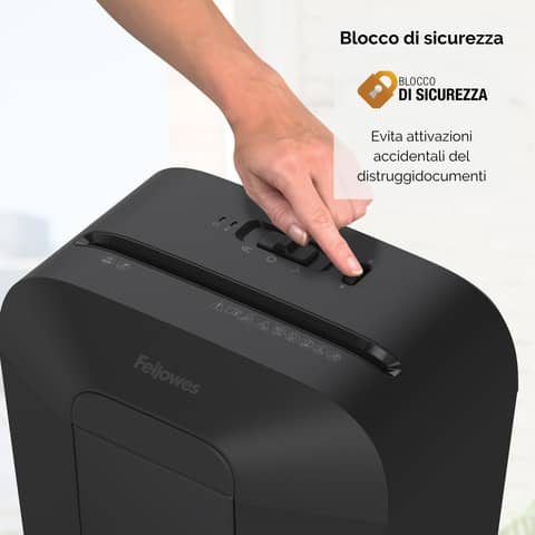 Distruggidocumenti uso personale LX50 - P-4 - 17 L - taglio a frammenti 4x37 mm Fellowes Powershred®nero - 4406001